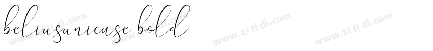 beliusunicase bold字体转换